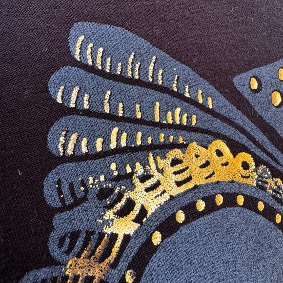 S.O.Y. Shine On You Black Owl Blouse Top Women’s size Medium - Picture 7 of 11